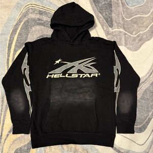 Hellstar Sports Gel Logo Black Hoodie Men’s Size Large